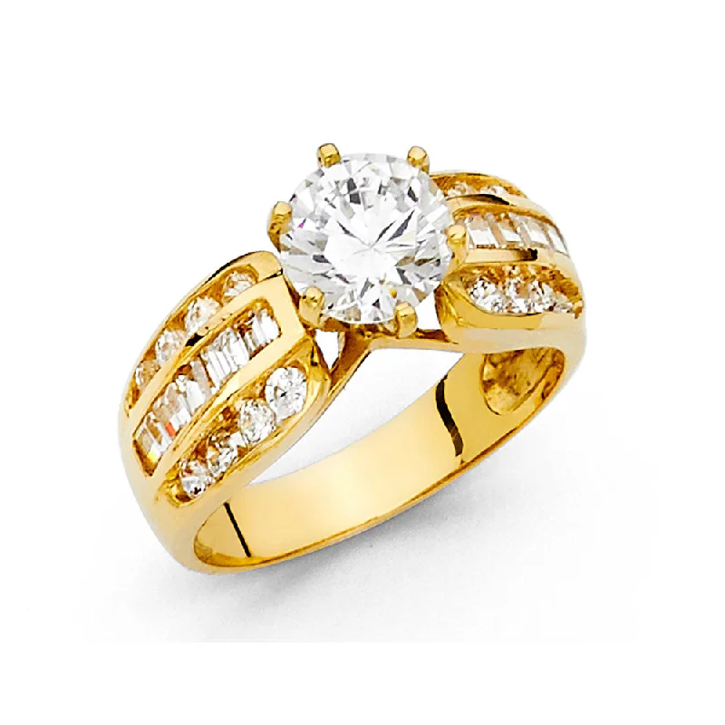 Ladies engagement rings for wild love -14K CZ ENGAGEMENT RING