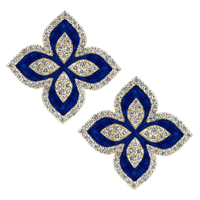 Ladies earrings for festive shine -Earrings - Diamond (enamel)