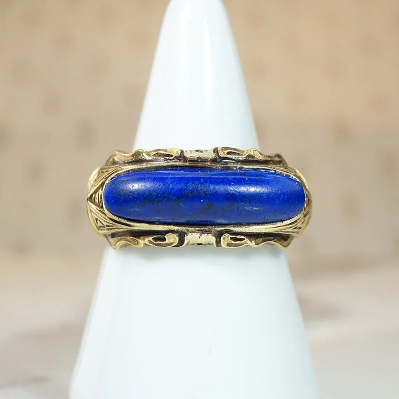 Ladies rings classic elegance -Egyptian 19th Century Lapis Lazuli & 18k Gold Ring