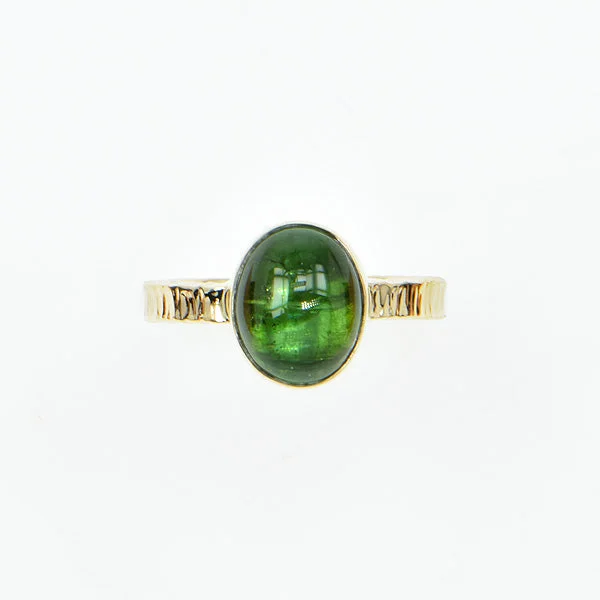 Ladies rings with slate hematite -Green Tourmaline 4.97 ct. Ring